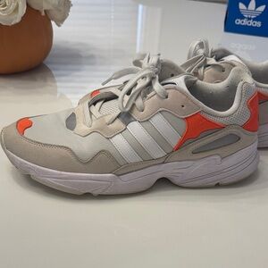Adidas Gray and Orange Athletic Shoes